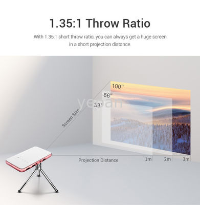 Good price LED Mini DLP Android Pocket Projector For Mobile Outdoor Travel 5000MAH Rechargeable Battery online